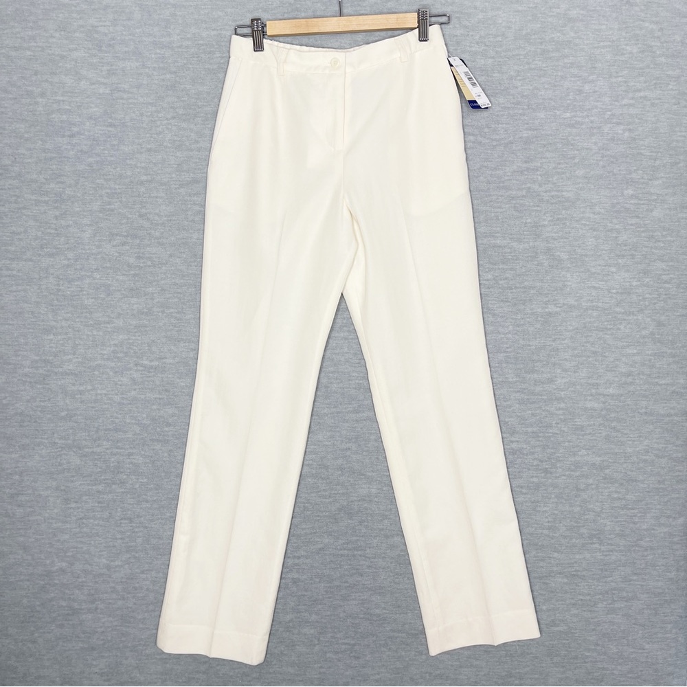 Pendleton Cream 100% Virgin Wool Lined Dress Pants Size 4 Petite Winter White